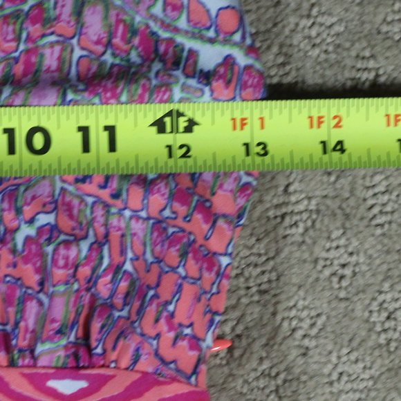 Hale Bob Size XS Blue & Pink Halter Dress - Picture 5 of 7